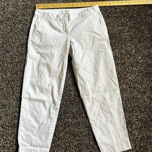 J. Crew White Chino Pants Classic Straight-Leg